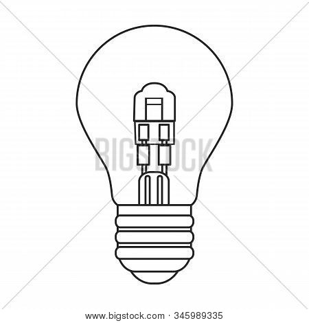 Iight Bulb Vector Icon.line Vector Icon Isolated On White Background Light Bulb.