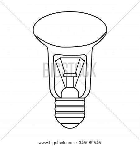Iight Bulb Vector Icon.line Vector Icon Isolated On White Background Light Bulb.