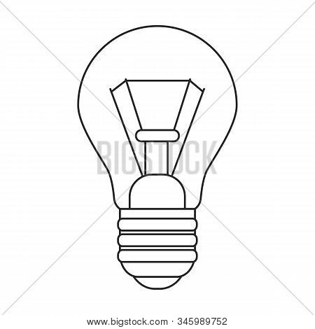 Iight Bulb Vector Icon.line Vector Icon Isolated On White Background Light Bulb.