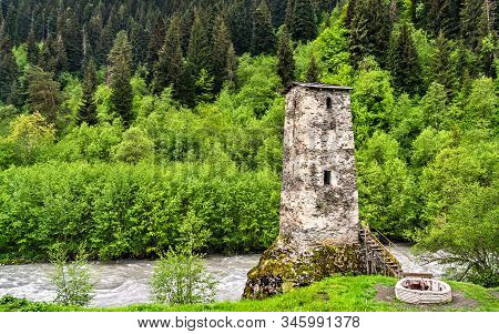 The Love Tower In Bogreshi Village - Samegrelo-zemo Svaneti Region Of Georgia
