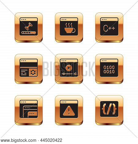 Set Loading Data Window, Software, Browser With Exclamation Mark, Online Play Video, Debugging, Prog