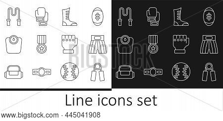Set Line Sport Expander, Boxing Short, Boxing Shoes, Medal, Bathroom Scales, Jump Rope, Mma Glove An