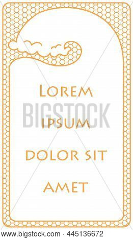 Vector Packaging Template. Honey Label Design. Vector Illustration, Tag Sticker