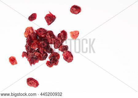 Top View Composition Of Healthy Organic Dry Mirtilli Rossi