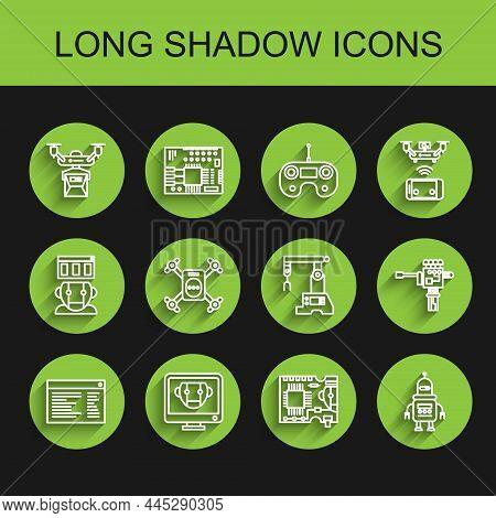 Set Line Software, Bot, Drone Delivery Concept, Printed Circuit Board Pcb, Robot, Flying With Action