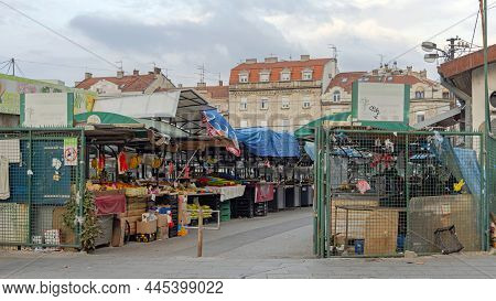 Belgrade, Serbia - September 28, 2021: Entrance To Skadarlija Farmers Market Famous Bajloni Since 19