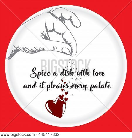 Creative Saying Poster - Spice A Dish With Love