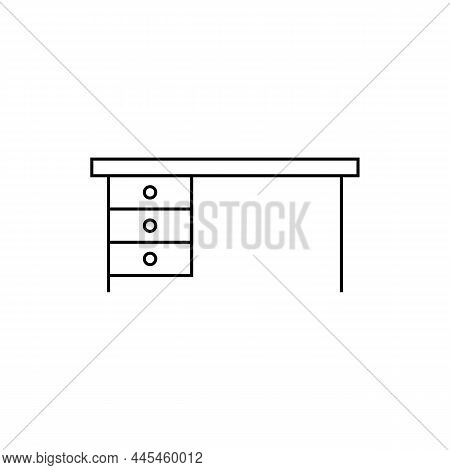 Bedside Table Concept Vector Linear Icon Isolated On Transparent Background, Bedside Table Concept I