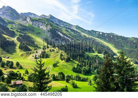 Mountain Landscape In La Clusaz, Haute-savoie, France