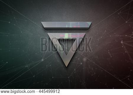 3d Rendering Valas Cryptocurrency Coin On Colorful Background, Cryptocurrency Concept Color Art