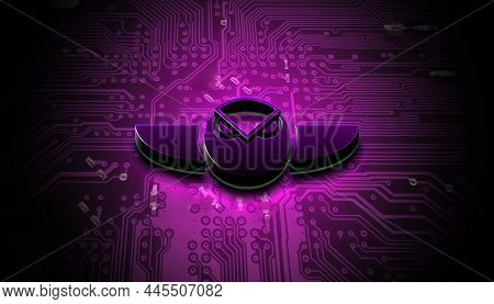 3d Rendering Gnosis Cryptocurrency Coin On Colorful Background, Cryptocurrency Concept Color Art
