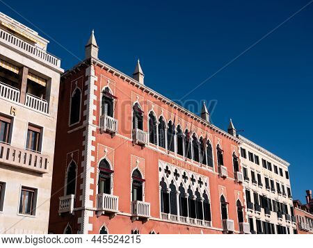 Venice, Italy - January 6 2022: Danieli Hotel, A Luxury Accomodation In Palazzo Dandolo.