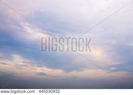 Beautiful Dramtic Cloudy Sky Sunset Background Under Sea Water With Yellow Orange Colors