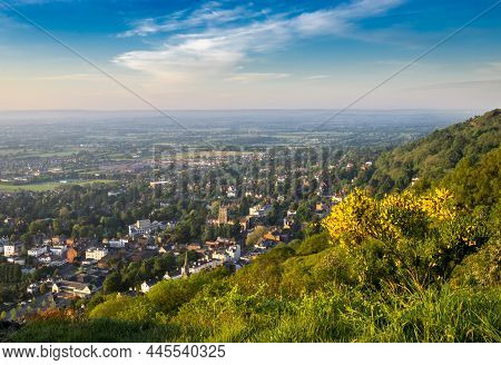 Great Malvern And Wild Flowers From The Hills,worcestershire,england,uk.church,priory,