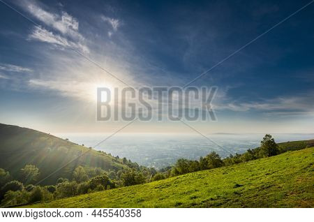Sunrise Over Worcestershire,from Malvern Hills,worcestershire Beacon,england,united Kingdom.