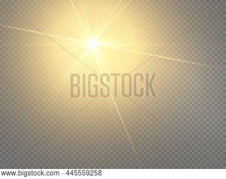 White Glowing Light Explodes On A Transparent Background.