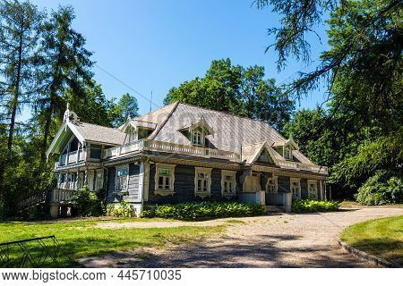 Old Wooden, Historic Hunters Manor House. Bialowieza Palace Park, Poland