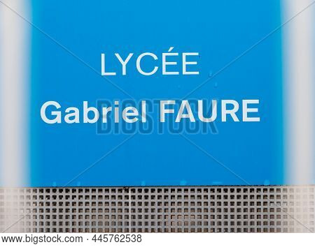 Annecy, France - January 7, 2022: The Gabriel Faure College Is A Public Educational Establishment In