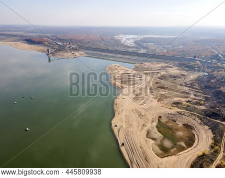 Aerial View Of Pyasachnik (sandstone) Reservoir, Sredna Gora Mountain, Plovdiv Region, Bulgaria