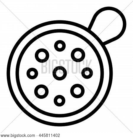 Top View Colander Icon Outline Vector. Cooking Sieve. Dran Crab