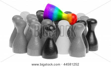 Pawn In The Colors Of The Rainbow Flag