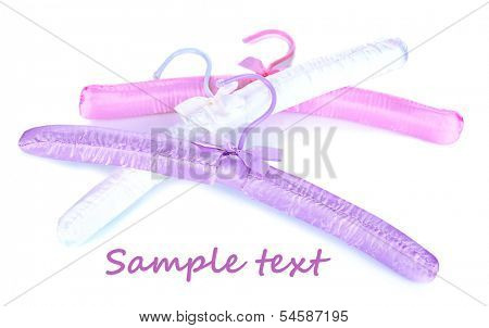 Beautiful hangers isolated on white