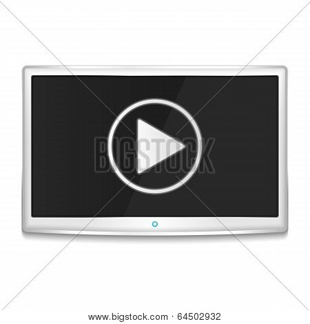Tv With Play Button