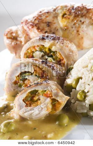 Rollos de pollo