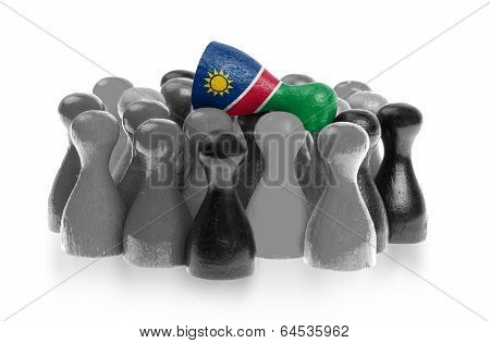 One Unique Pawn On Top Of Common Pawns