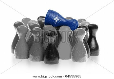 One Unique Pawn On Top Of Common Pawns