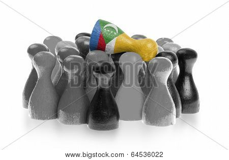 One Unique Pawn On Top Of Common Pawns