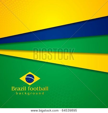 Tech vector background in Brazilian colors