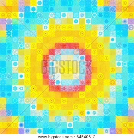 Color Background With Abstract Mosaic