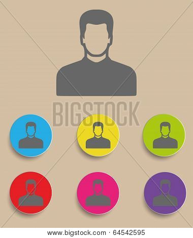 Vector Icon Of Man