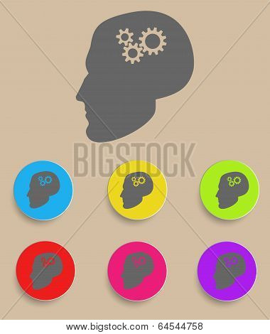 Profile And Gear. Vector