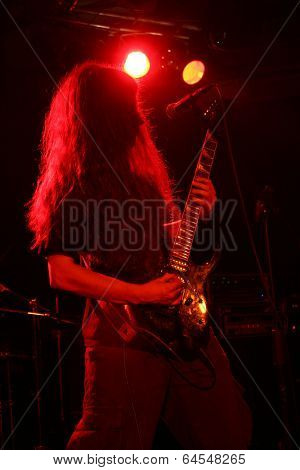 Rocking guitarist
