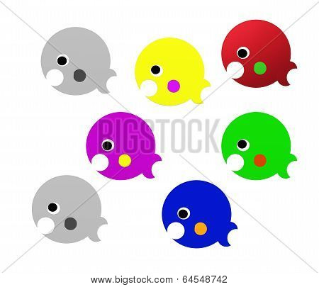 Seven sperm whales
