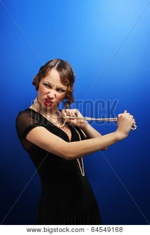 Portrait of an tractive elegant young woman.