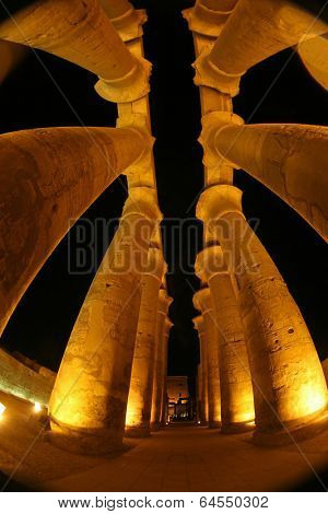 Diffrent view on the pillars at Luxor temple