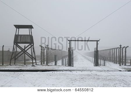 WWII prisoner camp at Auschwitz in Poland