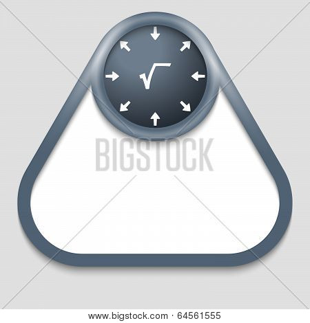Gray Vector Frame For Any Text With Radix Sign