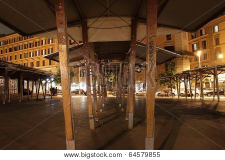 Piazza San Cosimato, Rome, Italy