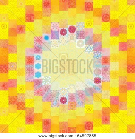Color Background With Abstract Mosaic