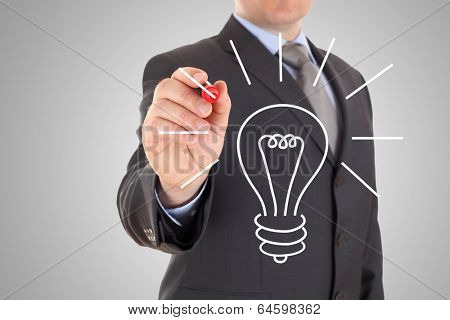 drawing lightbulb