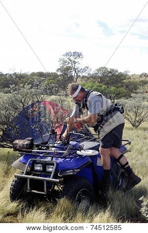 Gold Miner In The Australian Outback Starting Quad