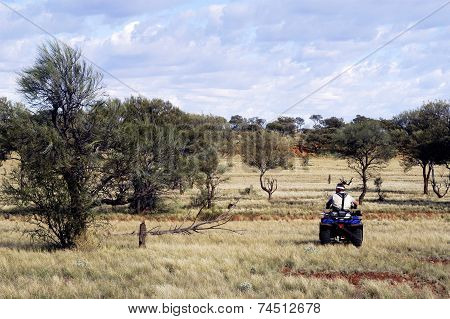 Gold Miner In The Australian Outback Starting Quad
