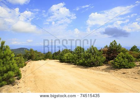 Dirt Road In The Mountains.