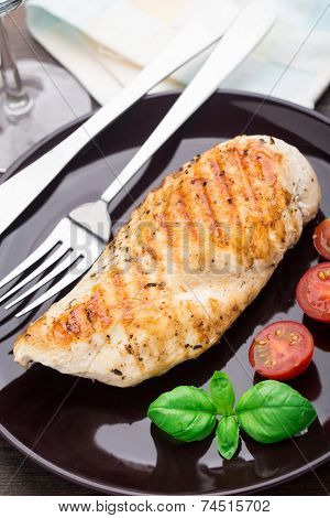 Grilled chicken breasts