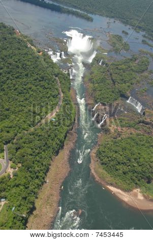 Iguasu cascate vista Aérea