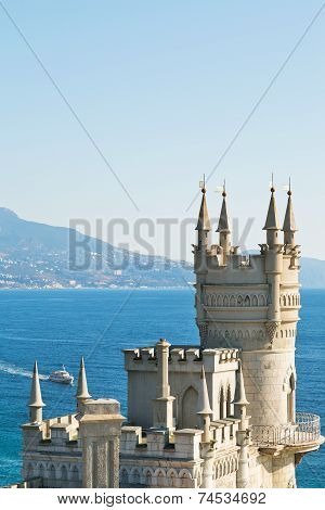 Swallow's Nest Castle On South Coast Of Crimea